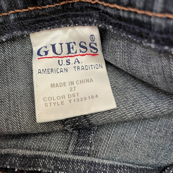 VINTAGE GUESS FLARE JEANS IN BLUE DENIM - Picture 9 of 9
